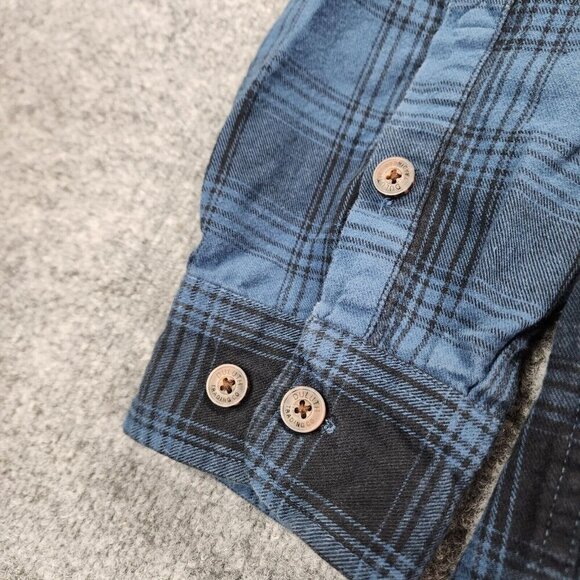 Duluth Free Swingin Relaxed Plaid Gray Brown Button Down Flannel Shirt Mens 2XLT - Picture 3 of 12